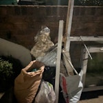 5 bags of rubble + window The window is PVC and reusable. E5 - removed for £82