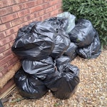 Mostly green waste, plant pots Approx 12 bags of green waste and one bag with plant pots MK42 - removed for £59