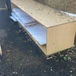 mdf and wood, a bit of wiring. it's quite long lengthways RH16 - removed for £35