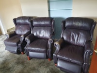 3 Armchairs/Dble Divan Bed&mat collected by Wasted