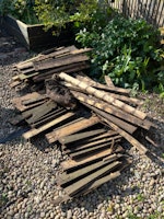 Old wood from garden decking collected by SID WASTE LTD