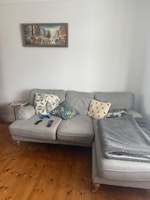 1 corner sofa and 1 armchair collected by Kevin Alderton