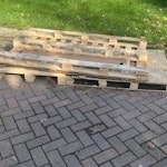 Pallets. Please read Packaging / Wooden pallets. Customers number will be sent to you once booked - please arrange collection time with customer directly WA14 - removed for £93