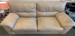 Argos Milano leather 3 seater Unmarked sofa with fire ticket attached. We are in our late eighties 
so unfortunately can’t help with 
removal. Thank you BN25 - removed for £65