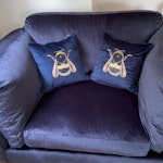 sofas A 3 seater velvet sofa good condition and a armchair good condition. CR8 - removed for £97