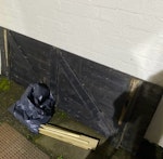 old wooden gate door and wood one wooden gate door, couple planks of wood, black bin bag full of wood shavings/bits and other debris from woodworking SE6 - removed for £57