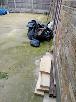 8 bags, small offcuts wood collected by STARDUST  WASTE  MANAGEMENT