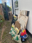 Waste from shower refit shower tray plywood tiles cardboard approx 10 bags mixed waste SM5 - removed for £104