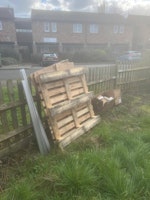 Wooden pallet and other waste collected by SIMMS Movements