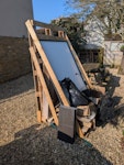 Solar install rubbish Wooden pallets,boxes and other solar install rubbish OX1 - removed for £156