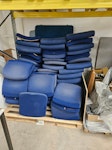 Furniture seat pads & screens 24 soft foam seat pads, 2 large desk screens 1000mm x 2000mm and 2x small desk screens/ panels 1000mm x 800mm  (behind the seat pads in the photo) PR7 - removed for £117