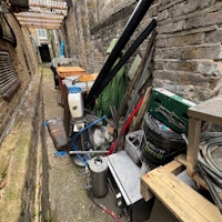 a variety of broken equipment collected by fortknox waste