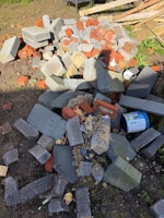 bricks rubble sand collected by Ican Services