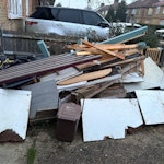 DISPOSAL.woods, shelves, waste DISPOSAL:
dismantled king size bed
dismantled garden shed
door frame (no glass)
window frame (no glass)
shelves
woods N9 - removed for £195