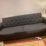 3 seater sofa bed 3 seater clic clac sofa bed. Assembled
Arms removable and feet. Collection from property. 3rd floor flat - lift accessible but unsure of sofa fits in lift.
Visitor permit given for moving item.
Unable to help move sofa TW8 - removed for £104