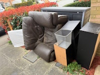 armchair/headboard/shelves collected by Ican Services