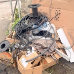 Solar installation waste Waste from solar installation, cardboard, plastic, cables, cable reel, some roof tiles BA1 - removed for £120