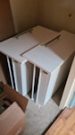 Large cardboards. Wood. Drawer Large cardboards contained new kitchen cabinets. Wood planks from kitchen floor. Two drawers left from former IKEA kitchen. N19 - removed for £130