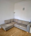 Large corner sofa Large grey fabric L’shaped corner sofa. From John Lewis. Wooden feet. Comes apart in 2-pieces. TW11 - removed for £130