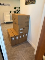 Cardboard & monitors collected by Gareth Marshall