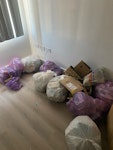 household junk about 10 sealed bags of recyclable and non-recyclable household junk, including food waste + a couple of Amazon boxes TW20 - removed for £59