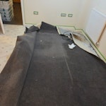 Carpet and underlay (48 m2) Carpet and underlay, covering approx 48m2 M6 - removed for £160