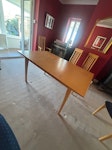 1 dining table 87cm by 141cm Perfectly sturdy dining table, chairs not included in the takeaway. I am getting a new one. CM13 - removed for £104