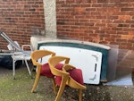 Furniture Removal. 3 Table Tops
3 chairs
Table legs
Plastic sheeting S5 - removed for £120