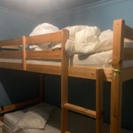 single bed frame and mattress I’m cutting the top half the bunk bed off so I have just a single bed. It’s just the top half of the bunk bed that needs collection along with a single mattress SE22 - removed for £86