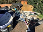 Household and garden waste General household and garden rubbish. Dismantled football goals, ping pong table and freestanding basketball hoop that could be recycled KT11 - removed for £104