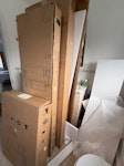 Cardboard packaging Cardboard boxes, tall, as well as some other packages debris. As seen in pics. Need removal today SE26 - removed for £57
