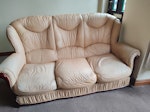 3 sear leather sofa and 2 chai ST7 - removed for £123