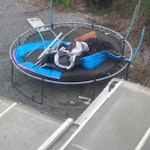 Derelict trampoline (10ft) As per photo. Old trampoline, partially disassembled, good for scrap. SA10 - removed for £130