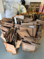 Recyclable Boxes + White Bags collected by jacks clearances