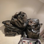 11 loose filled large bags 11 large bags of loosely filled household waste and packaging from a house move. KT8 - removed for £94