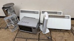 Microwave, four heaters etc Microwave (failed), three old wall-mounted heaters, one upright floor-standing heater and a few bits of scrap metal. HP23 - removed for £86