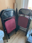 6 broken upholstered chairs 6 folding upholstered chairs. Not completely broken but unstable to sit on. SW19 - removed for £79