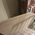 Broken Travertine Coffee Table Broken polished Romano travertine coffee table NW6 - removed for £52