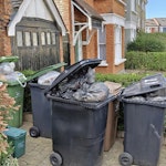 uncollected bins uncollected general waste bins X2 & recycling bins x2 N11 - removed for £104