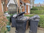 uncollected bins uncollected general waste bins X2 & recycling bins x2 N11 - removed for £104