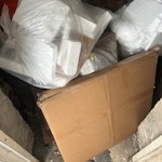 Recycling bags & cardboard box A few large cardboard boxes and some bags of recyclable materials. They are stored in my outside cupboard opposite the front door for ease of access SW11 - removed for £86