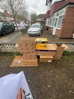 Cardboard boxes collected by M&V waste Clearance