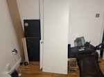 wardrobe chair&tv & stuff BROKEN IKEA WARDROBE AND SMALL TV AND DESK CHAIR AND PANT STUFF AND OTHER LITTLE BITS M19 - removed for £88