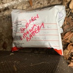 Swollen battery & small items Swollen lithium battery in broken iPhone - was found in storage. It’s in a cake tin for safety and needs to be taken to hazardous waste.
Small box of miscellaneous items that may be recyclable.
Cardboard tubes. BS16 - removed for £64