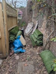 Light fake grass, garden waste Fake grass and under grass membrane. Garden waste bags x 8 TW1 - removed for £130