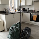 2 bags, lamp, coffee machine 2 bags of garden stuff (plants, leaves, branches); 1 floor lamp (broken). 1 Phillips coffee machine (in working conditions). CT1 - removed for £53
