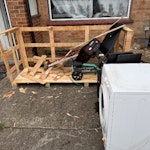 Old washing machine and waste Old washing machine dinning chairs and wooden waste CR0 - removed for £64