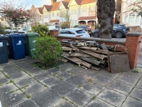 Mostly old wooden decking collected by SID WASTE LTD