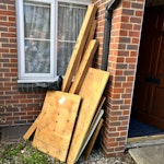 scrap timber wood waste from the attic. SE12 - removed for £52