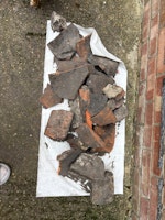 About 10-15 bricks/tiles collected by STARDUST  WASTE  MANAGEMENT